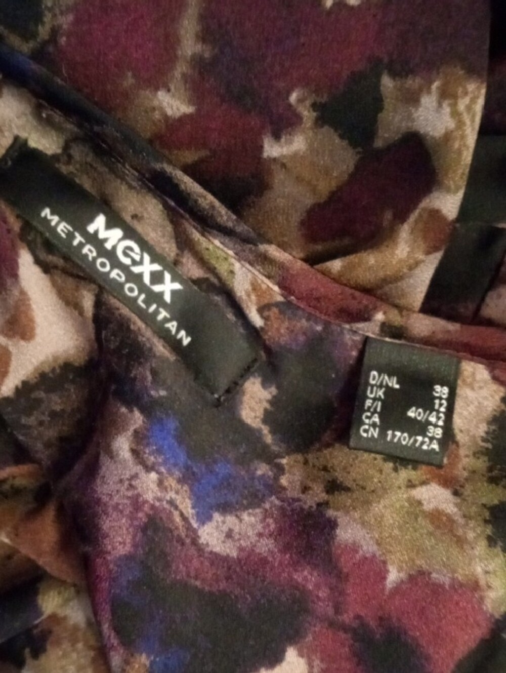 Mexx Purple and Olive Floral Long-Sleeve Blouse - Picture 6 of 7
